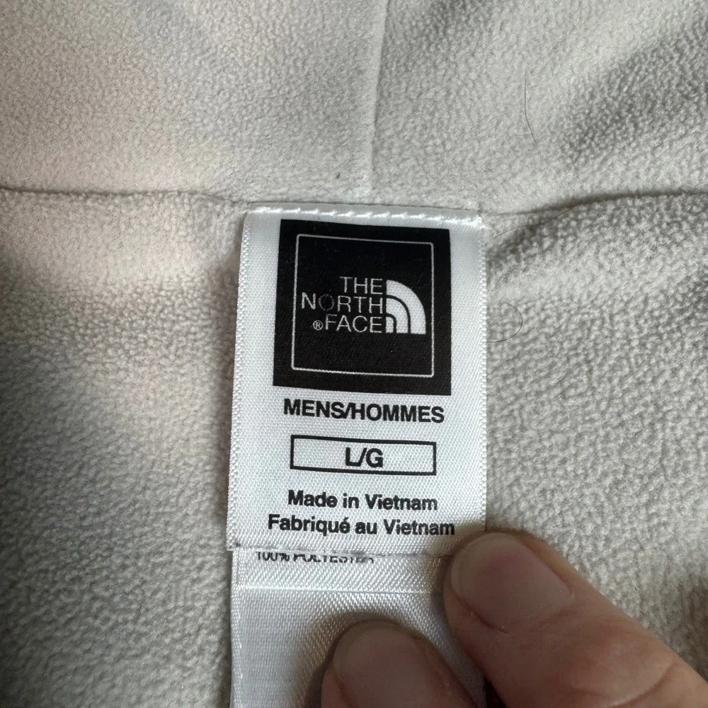 The North Face‎ Mens Gray Striped Full Zip Lined Hoodie Size Large Athleisure